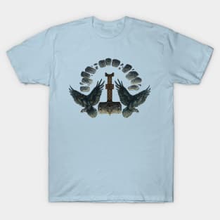 Thor’s Hammer with Huginn and Muninn T-Shirt